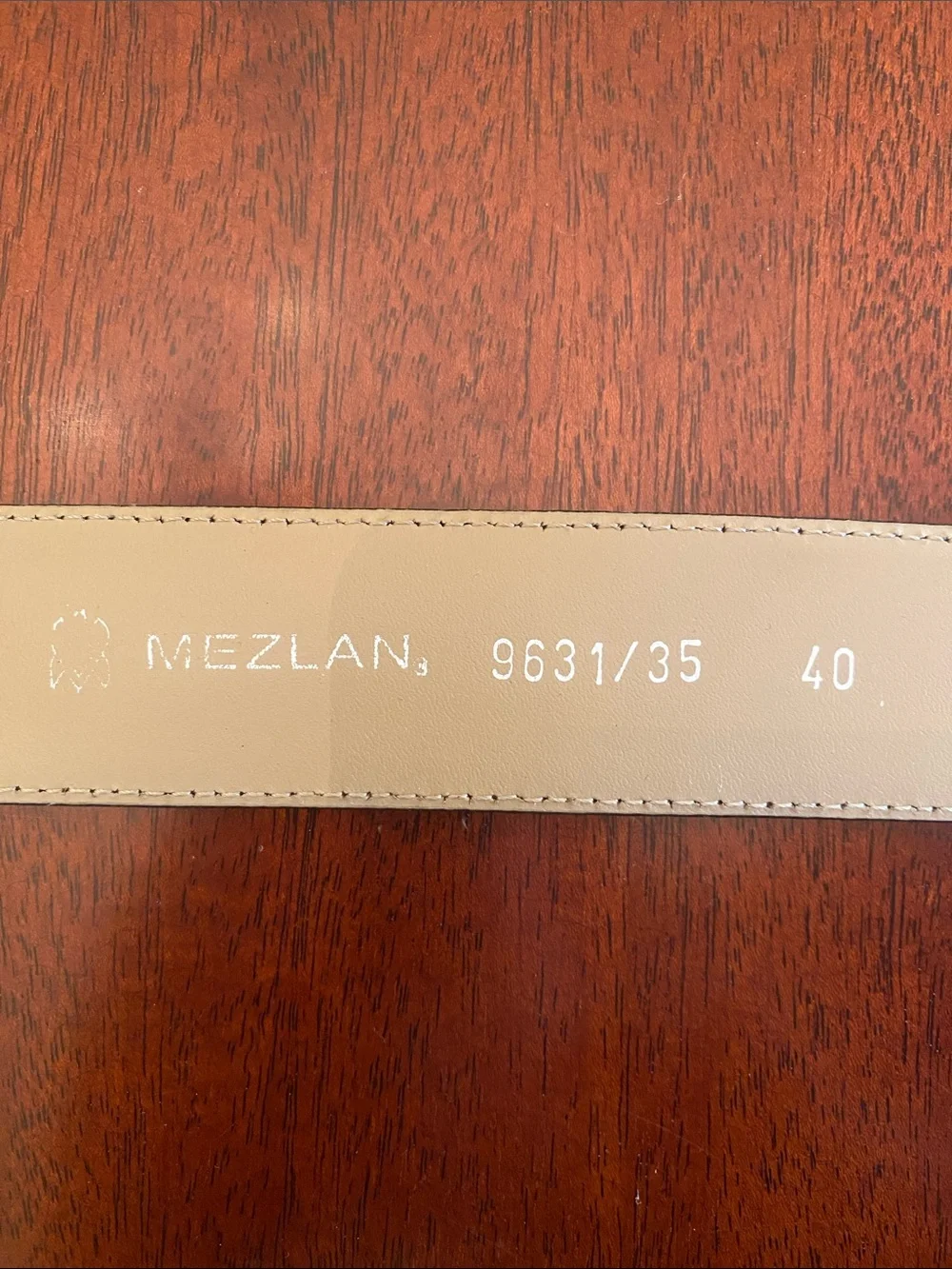 Mezlan Brown Leather Belt  w/ Perforated Brogue Edge Made in Spain Size 40